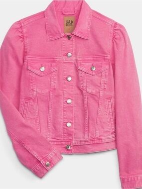 GAP Girls Bright Pink Denim Jacket
